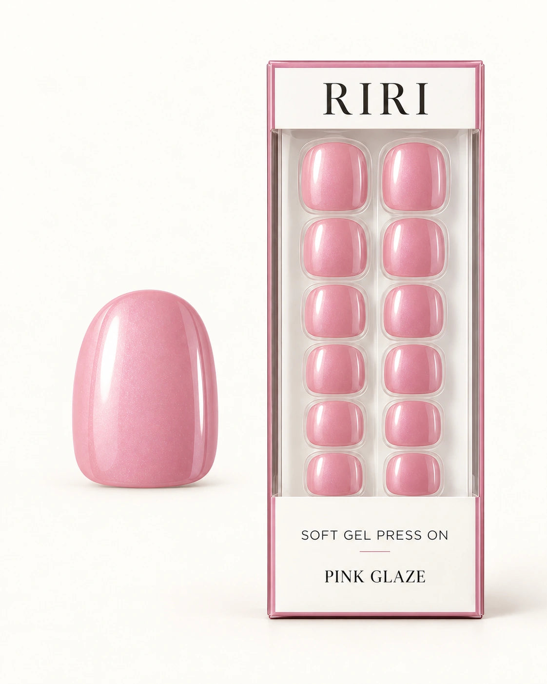 RIRI Pink Glaze Press On