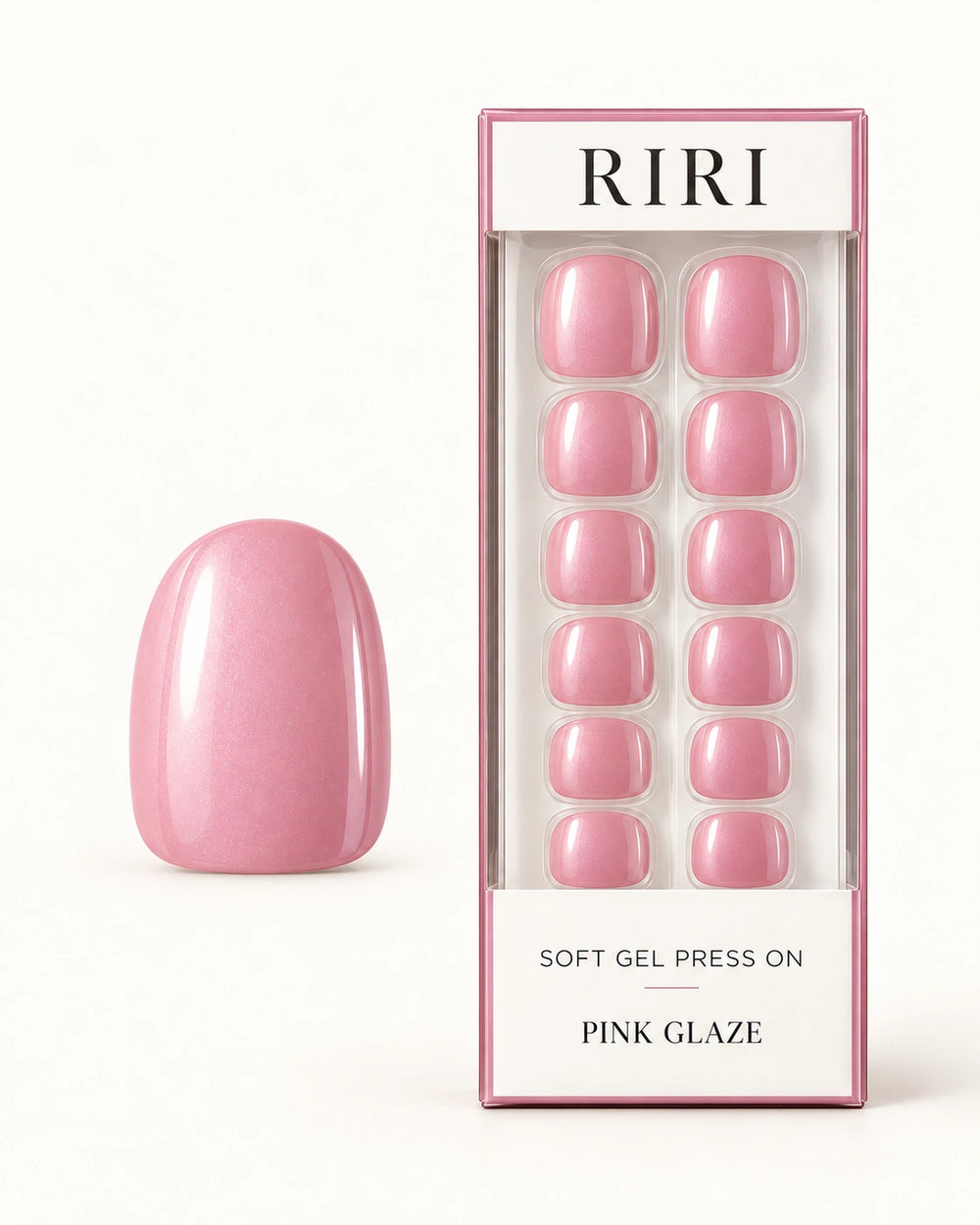RIRI Pink Glaze Press On